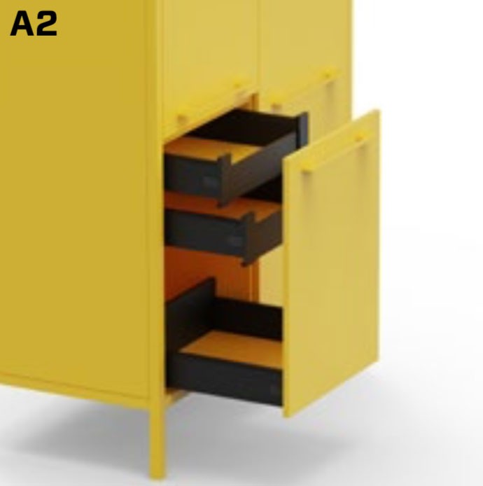 A2 Kit 1 cajón grande + 2 cajones interiores