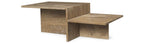 Mesa de Café Distinct Travertine Dark Brown
