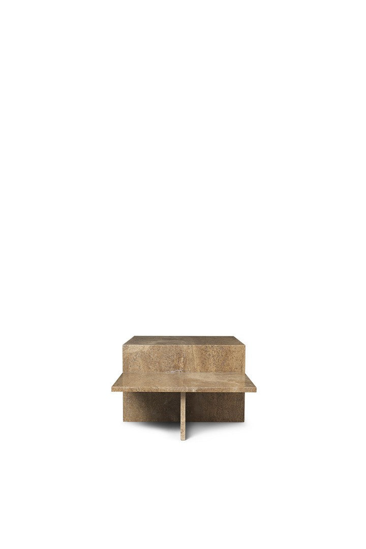 Mesa de Café Distinct Travertine Dark Brown
