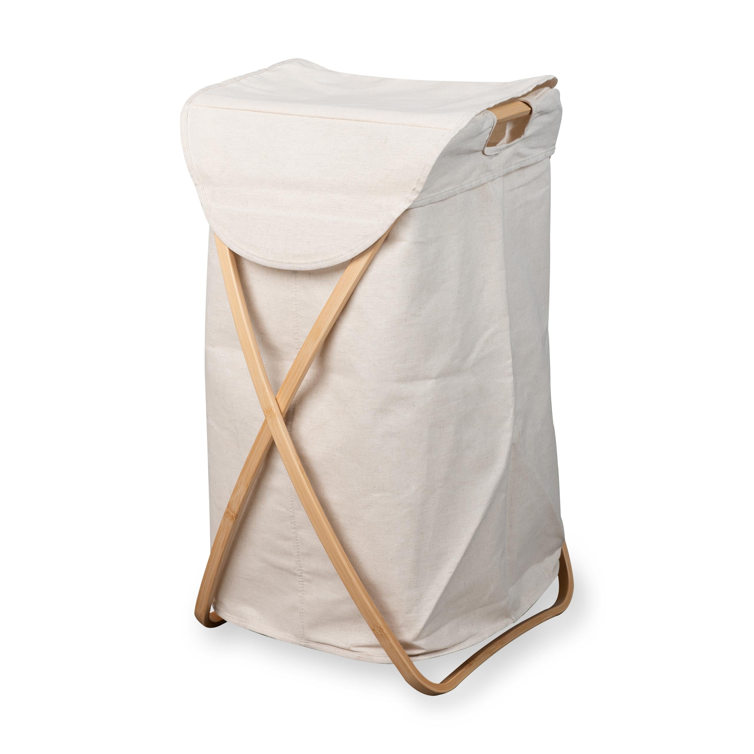 BASKET FOR LAUNDRY GREY/NATURAL