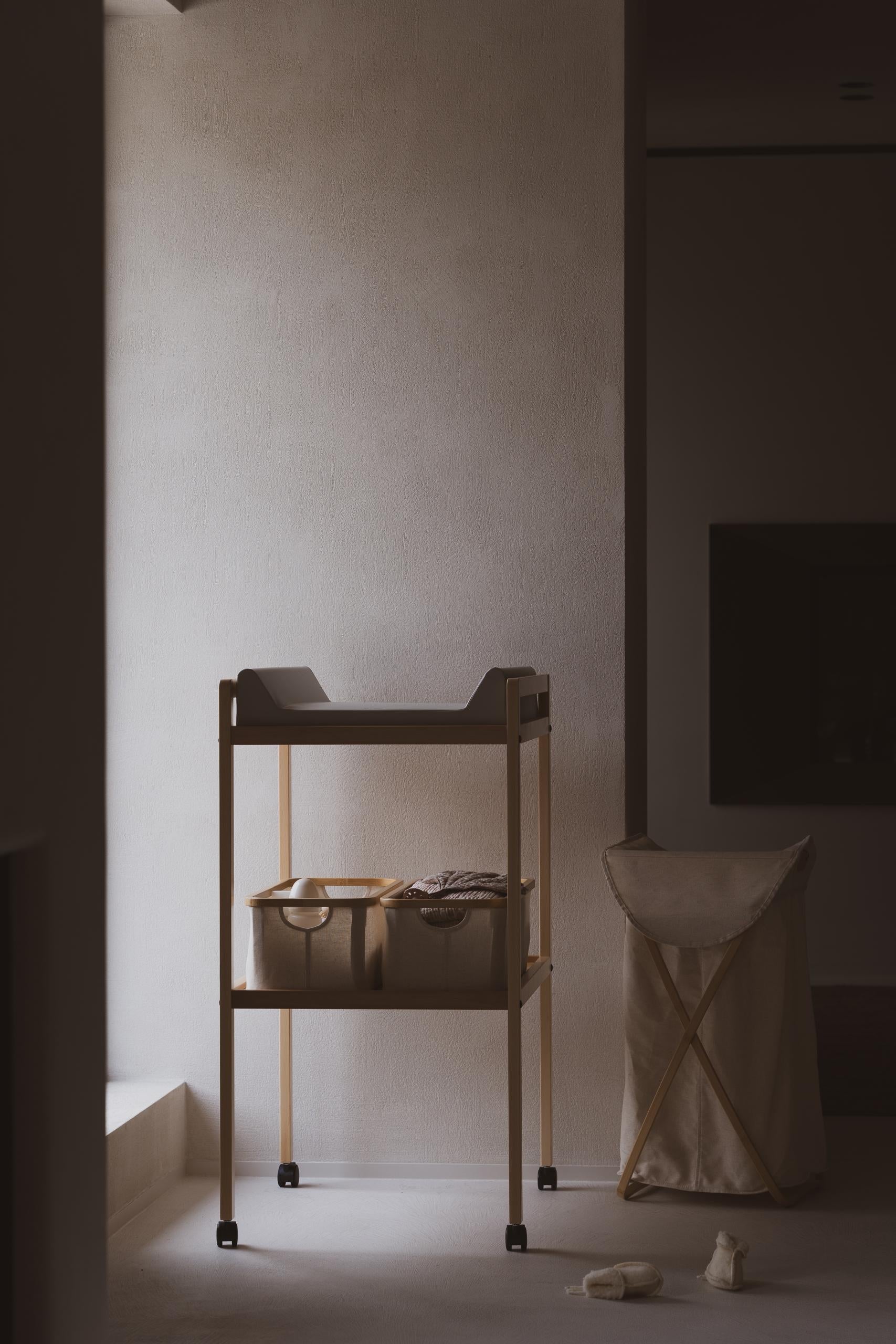 BASKET FOR LAUNDRY GREY/NATURAL
