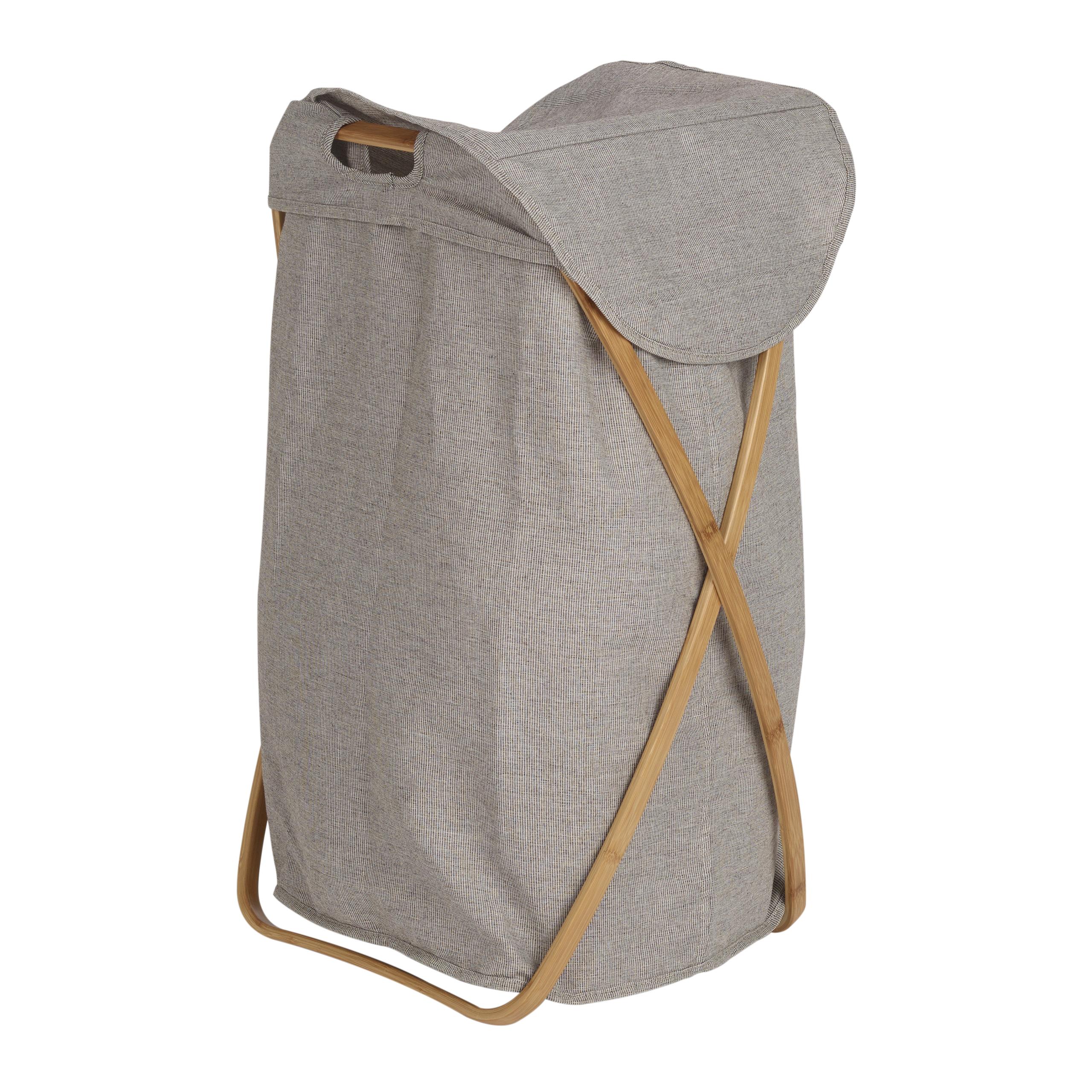 BASKET FOR LAUNDRY GREY/NATURAL