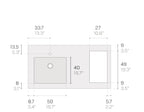 Encimera Inox 128 hueco cocina