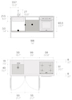 Cocina Frame Metálica con puertas incluidas.06 OUTDOOR Mueble Cocina Frame 188