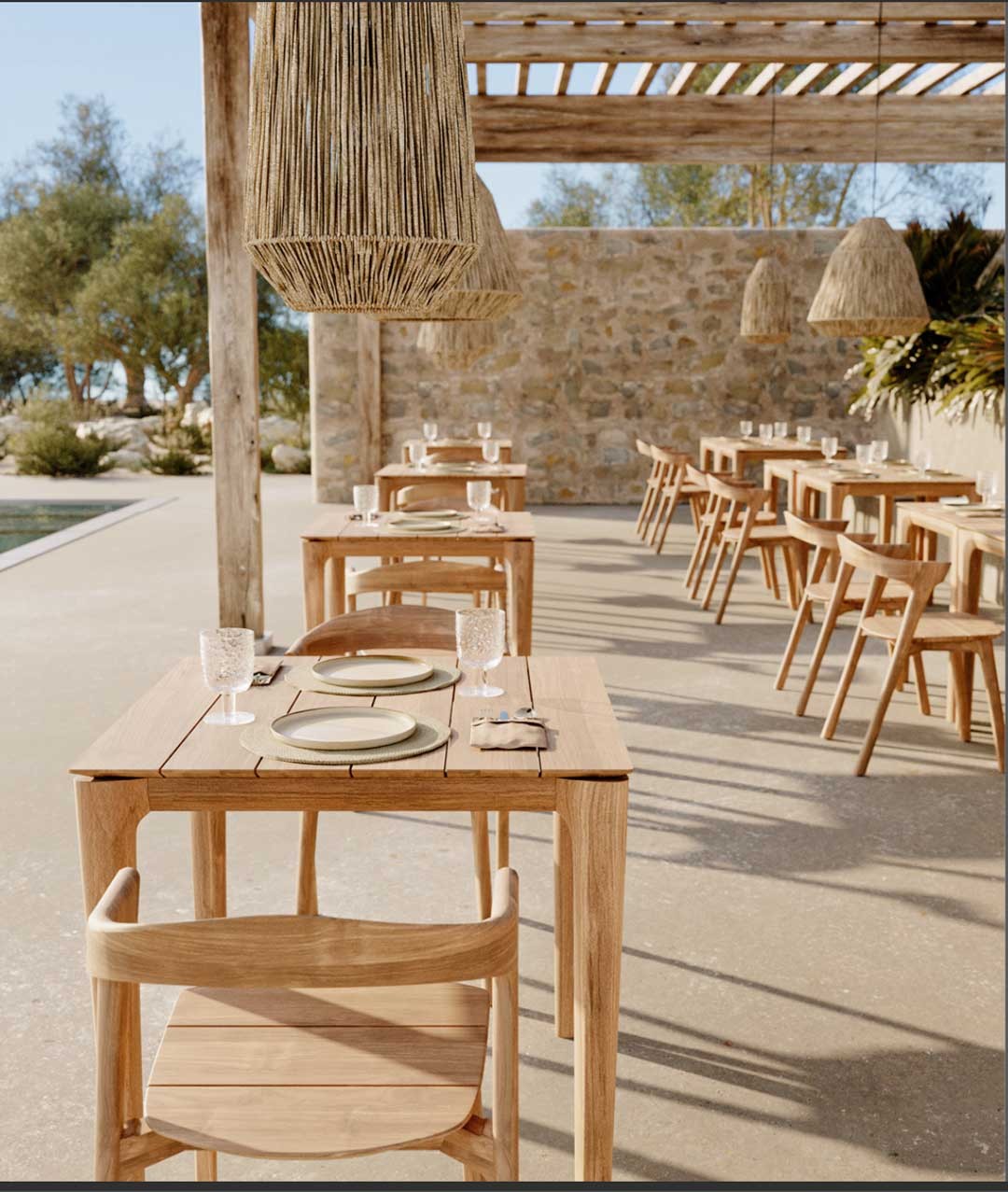 Mesas Comedor Bok Exterior Teca