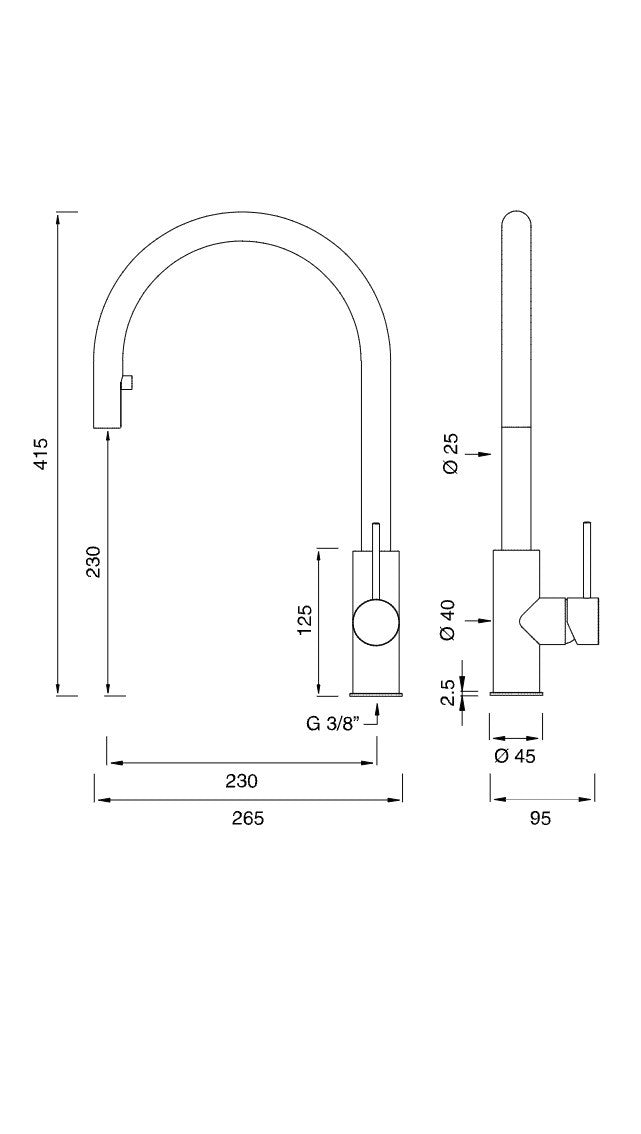 Grifo Cocina MILO360 H31