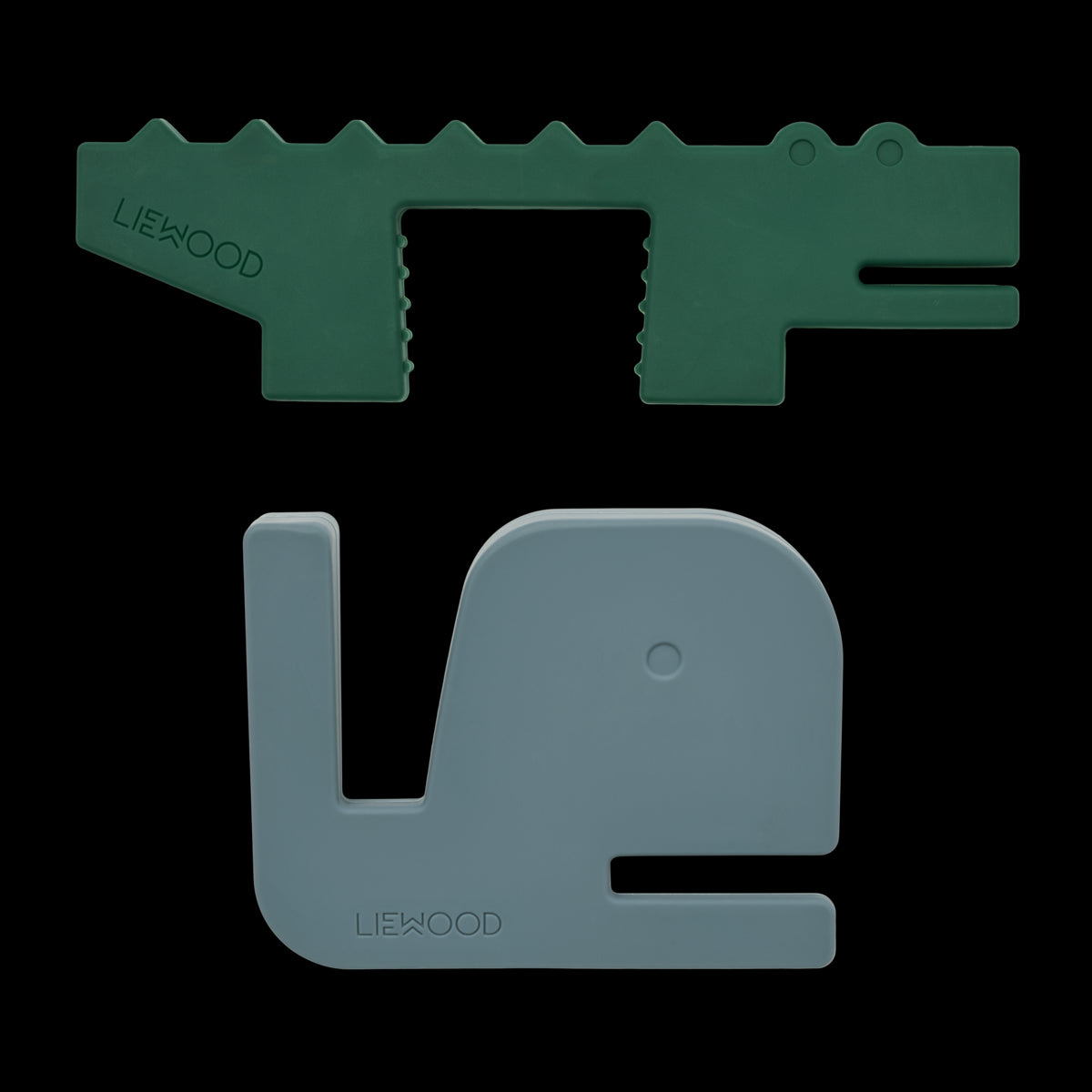 Bjarke Tope para Puerta Pack de 2 Whale blue Garden green