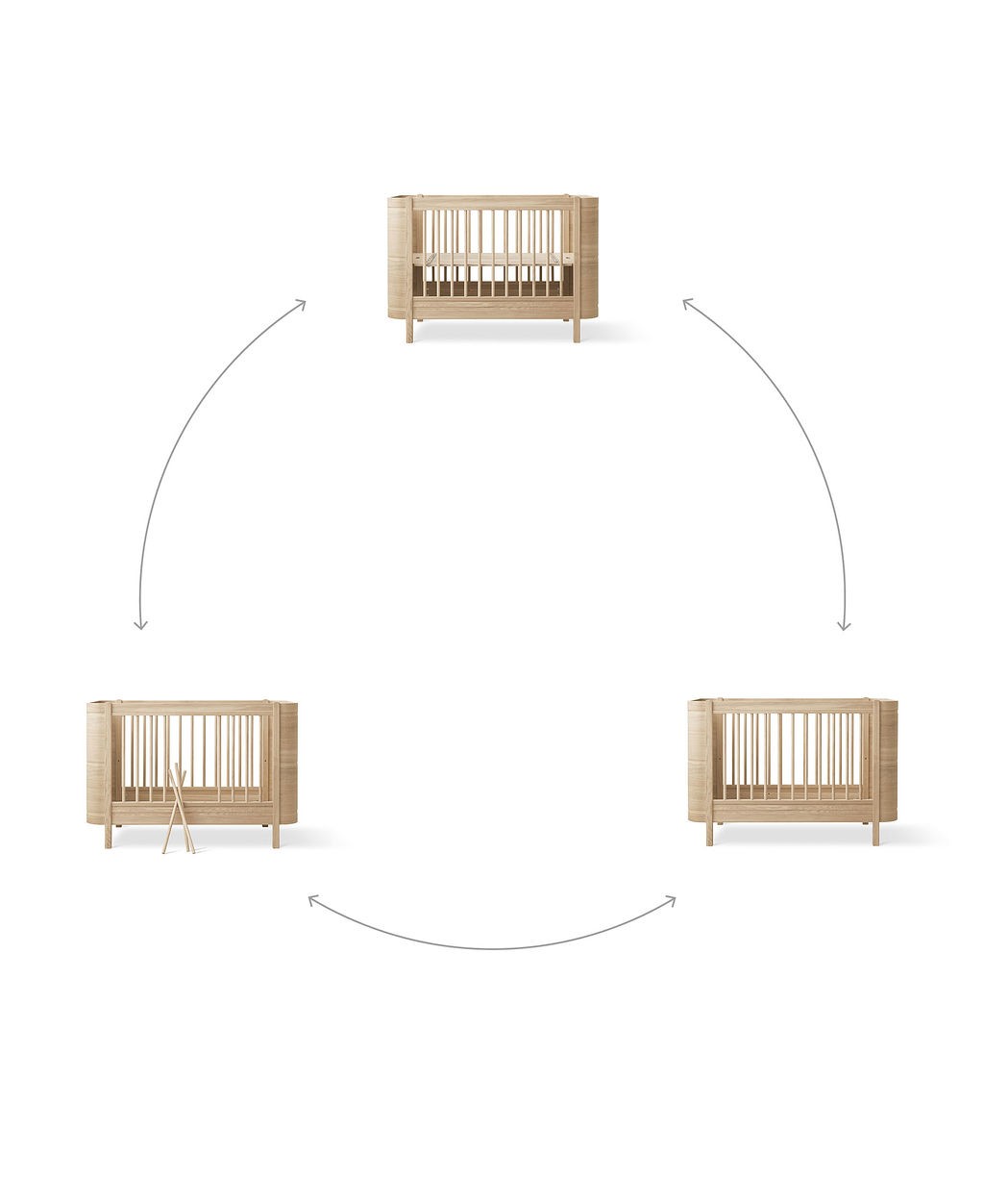 Cuna | Wood Mini+ Excl. Junior Kit Roble