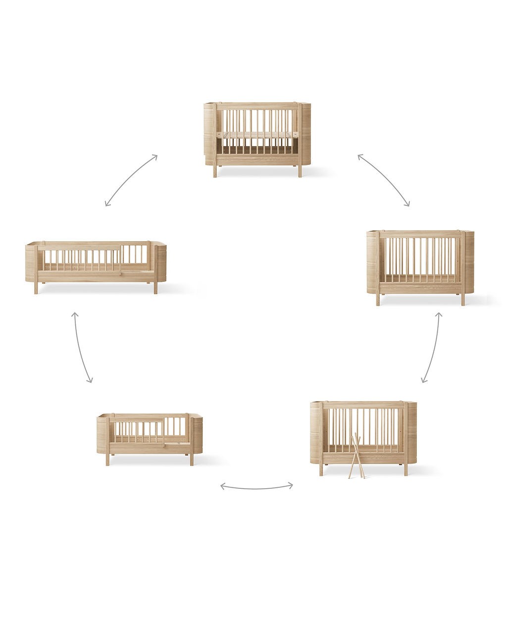 Cuna | Wood Mini+ Incl. Junior Kit Roble