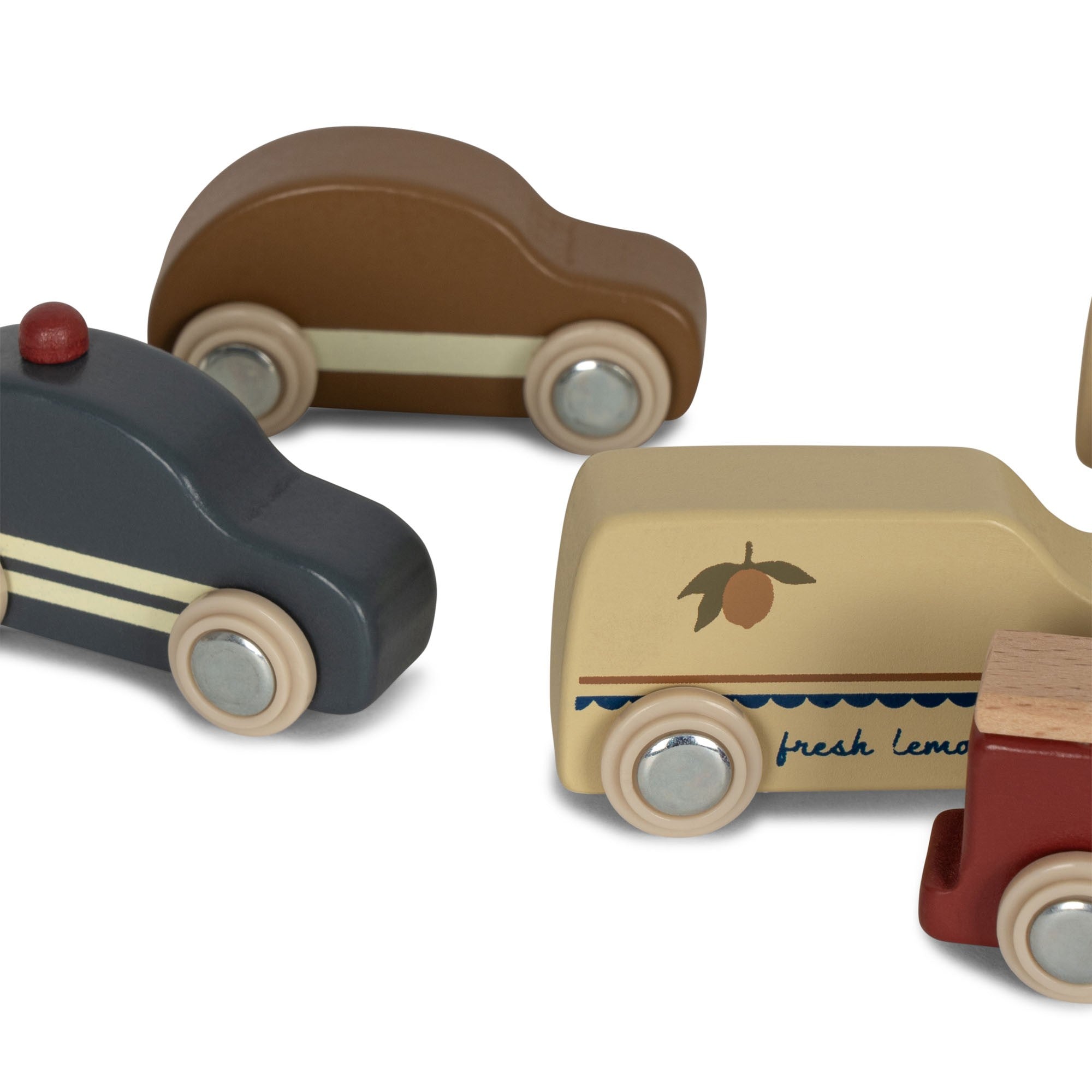 Mini coches de madera, paquete de 9
