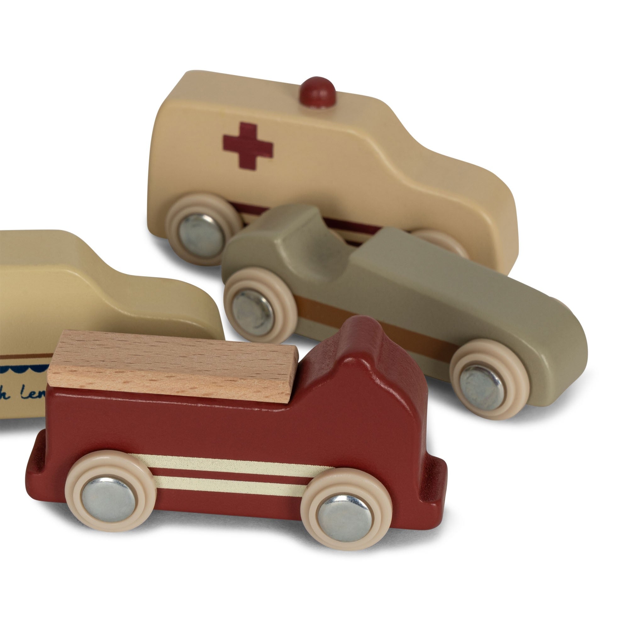 Mini coches de madera, paquete de 9