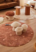 Alfombra Lavable Redonda | Dot Chestnut