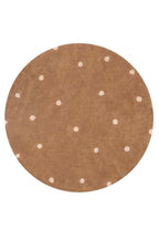 Alfombra Lavable Redonda | Dot Chestnut