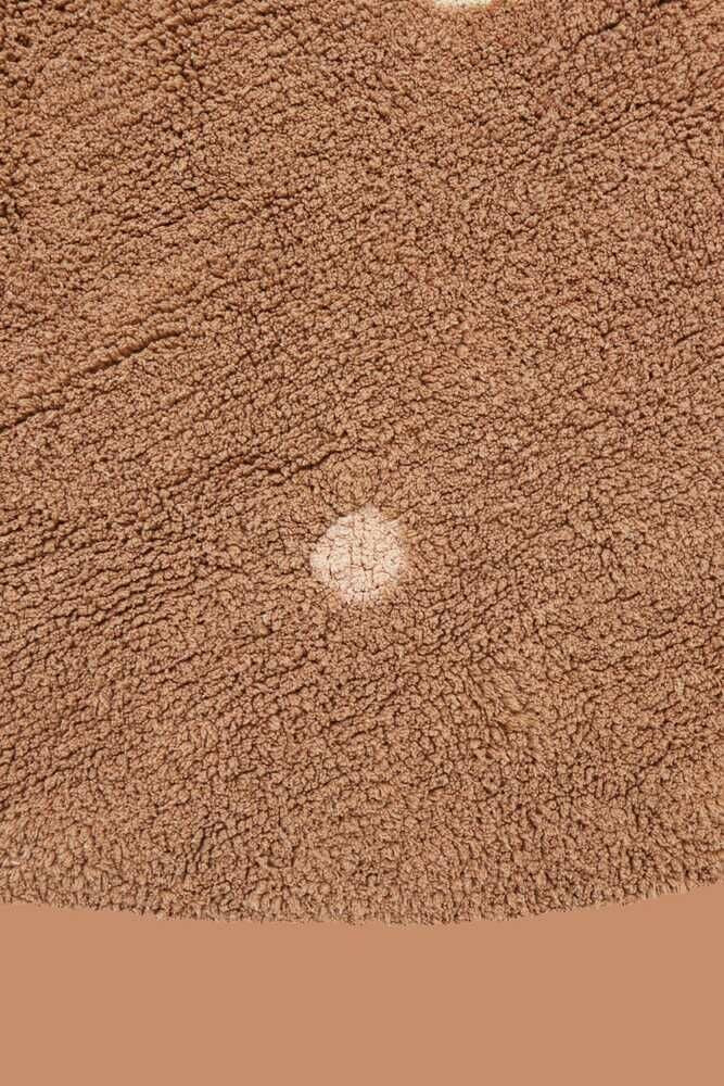 Alfombra Lavable Redonda | Dot Chestnut