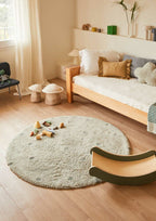 Alfombra Lavable | Redonda Dot Blue Sage