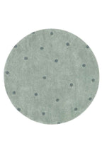Alfombra Lavable | Redonda Dot Blue Sage