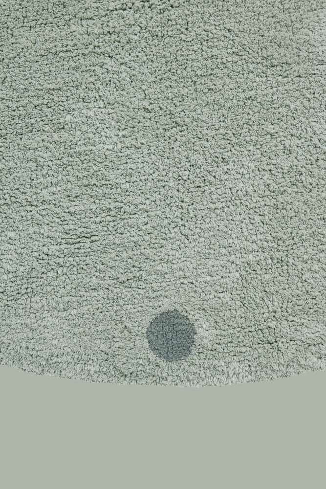 Alfombra Lavable | Redonda Dot Blue Sage