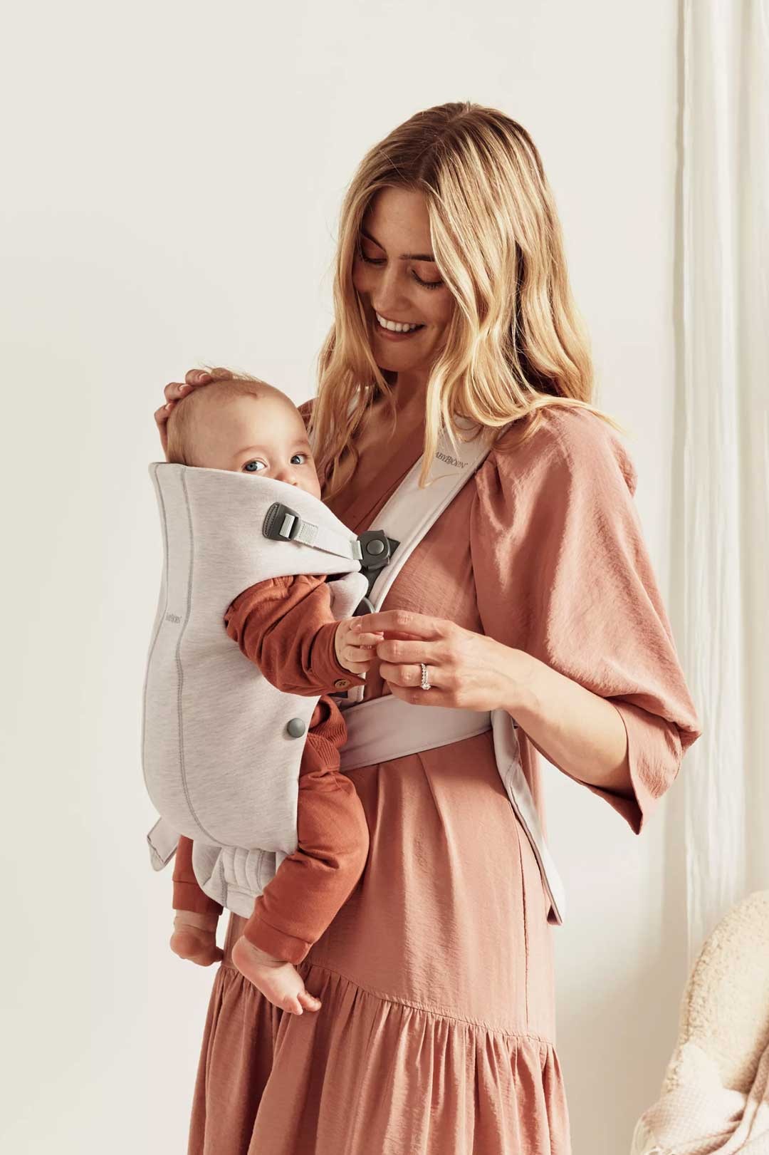 Mochila porta bebé | Mini Jersey 3D Beige Claro