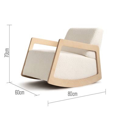 Sillón mecedora Blanco