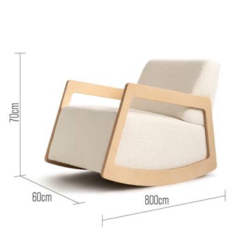 Sillón mecedora Blanco