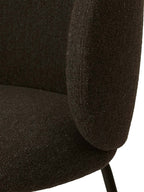 Rico Chair, Fixed Base, Black Legs