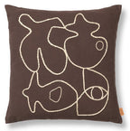Figure Coffee/Sand Cushion 50x50