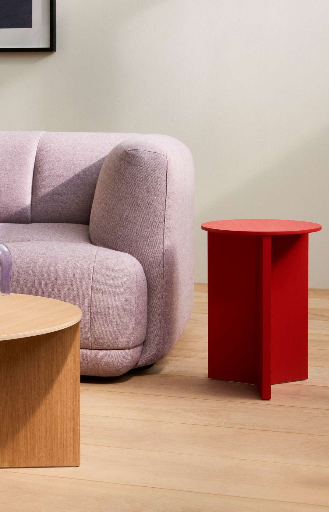 Slit Oak Side Table Ø35