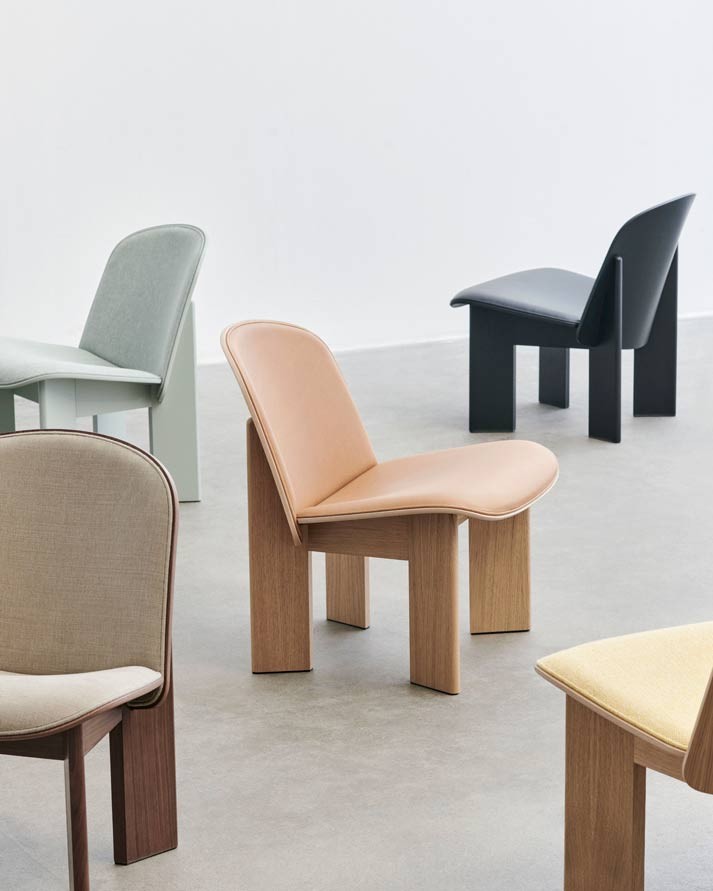 Silla Chisel Lounge tapizada