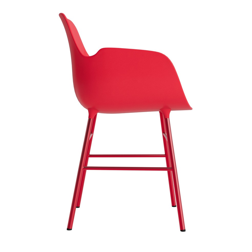 silla-brazos-form-rojo-brillante-patas-metal-17894