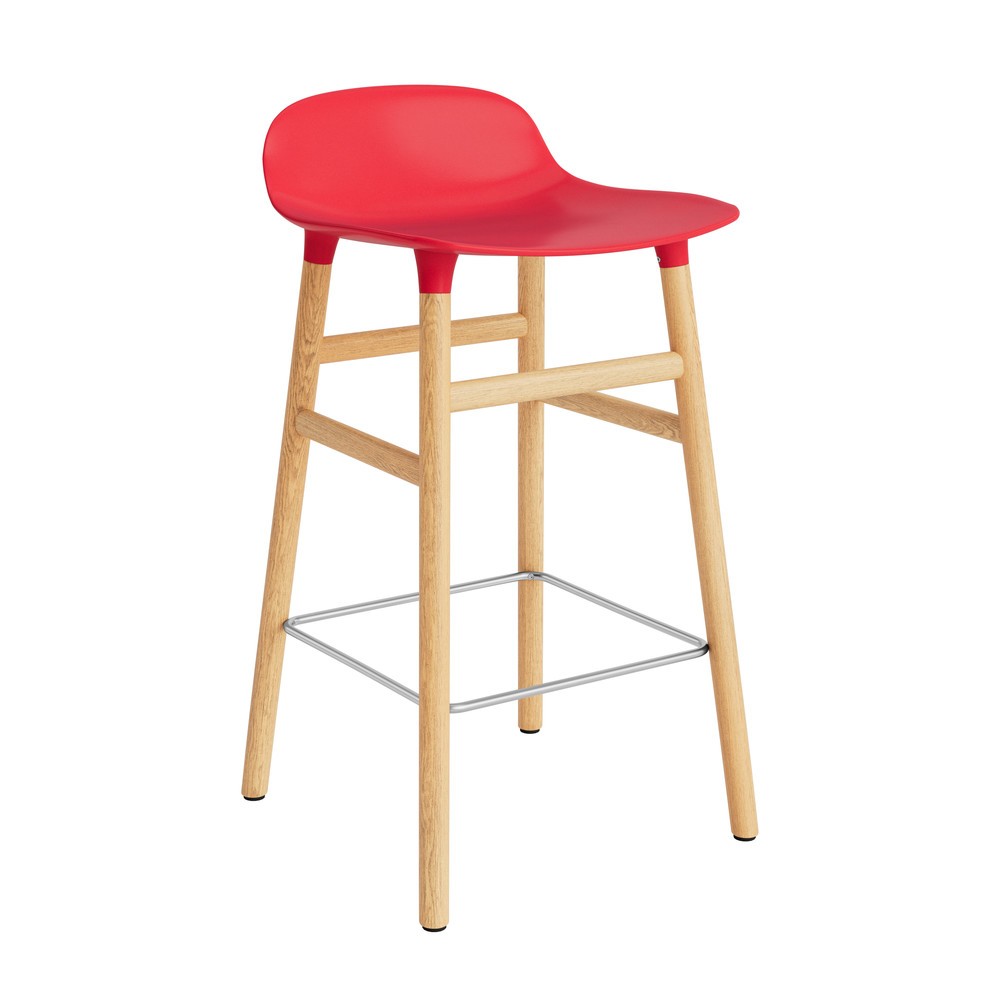 taburete-form-rojo-brillante-patas-madera-65cm-17919