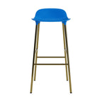 Taburete Form Azul Brillante Patas Metal 75cm