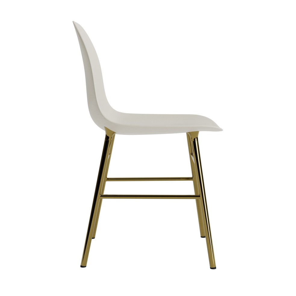 Silla Form Gris Claro Patas Metal