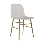 Silla Form Gris Cálido Patas Metal