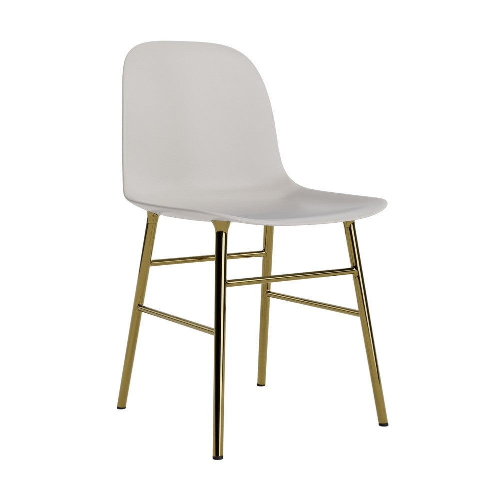 Silla Form Gris Cálido Patas Metal