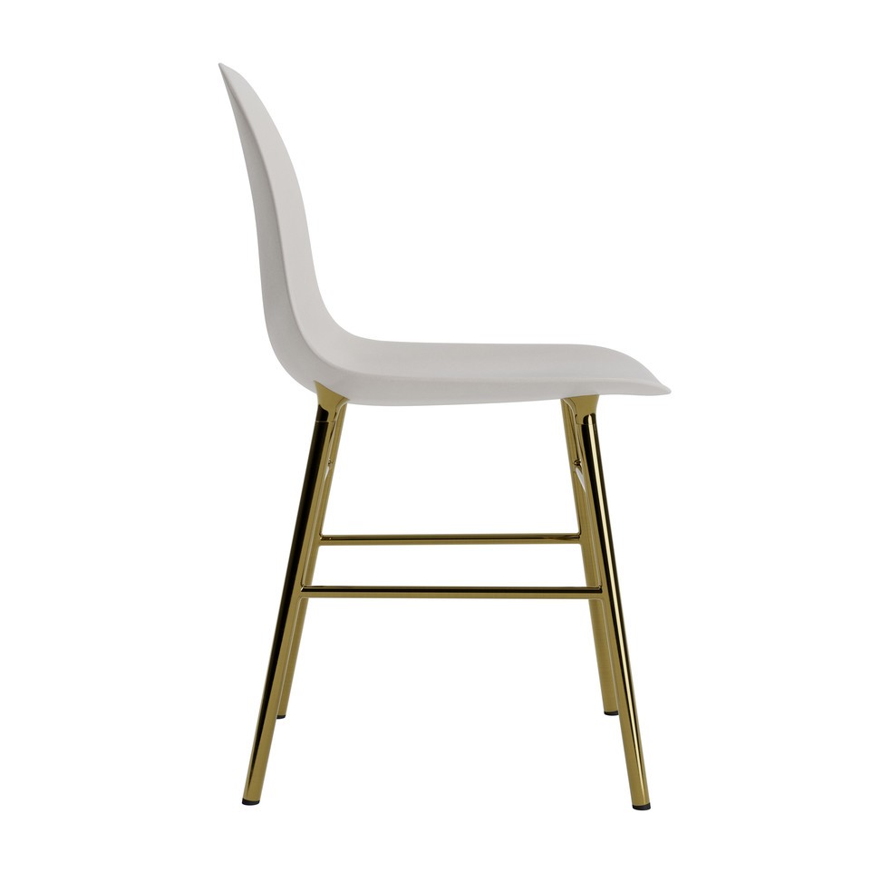 Silla Form Gris Cálido Patas Metal