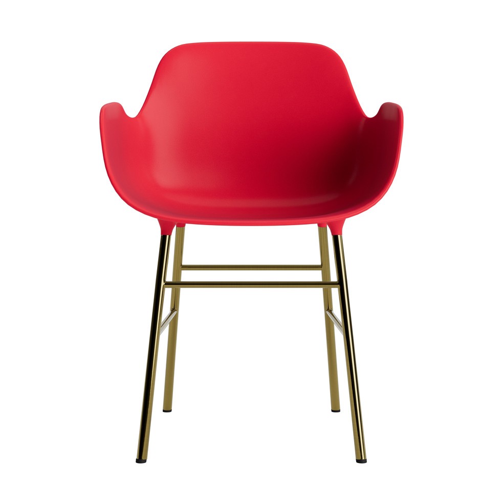 silla-brazos-form-rojo-brillante-patas-metal-17894