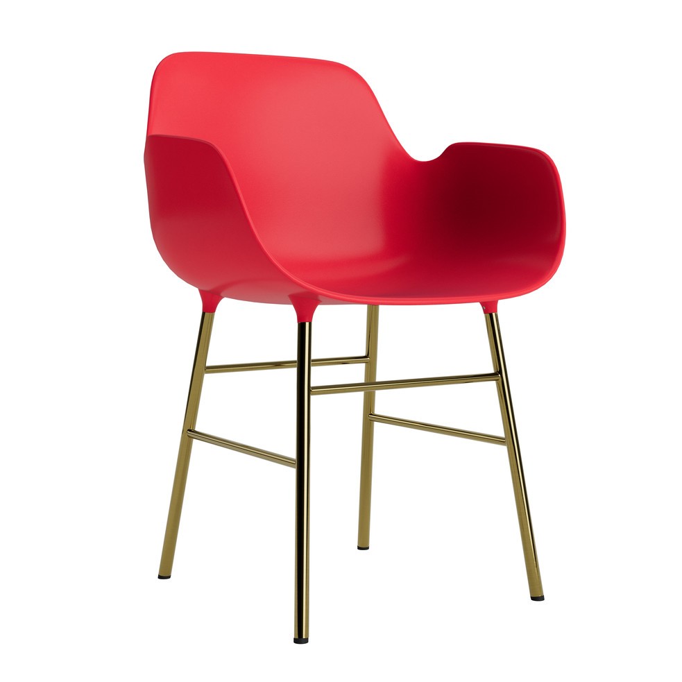 silla-brazos-form-rojo-brillante-patas-metal-17894