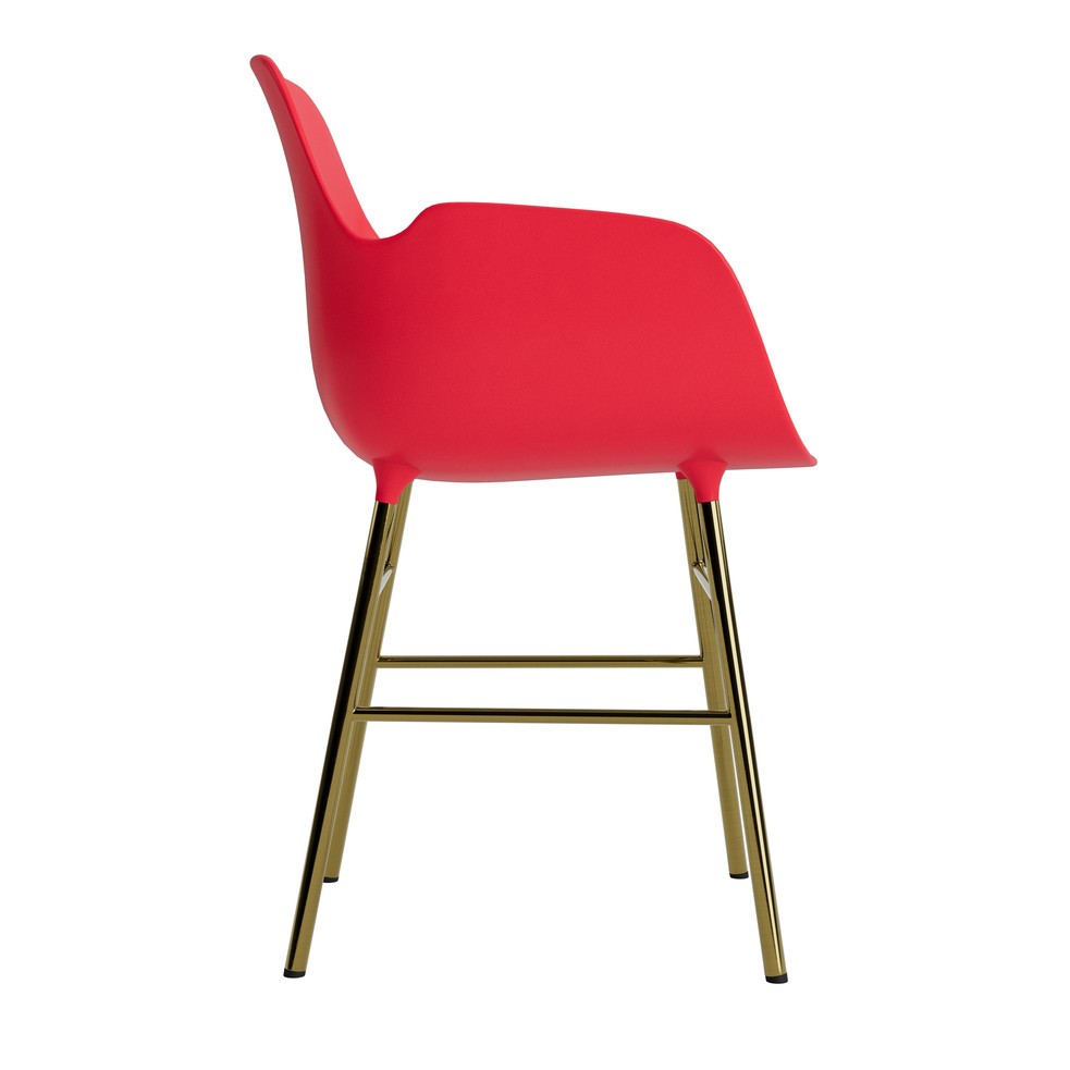 silla-brazos-form-rojo-brillante-patas-metal-17894