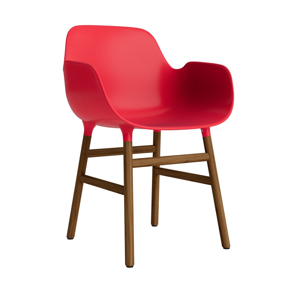 silla-brazos-form-rojo-brillante-patas-madera-17900