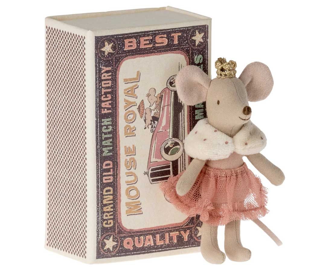 Princesa ratón Hermanita en caja de cerillas