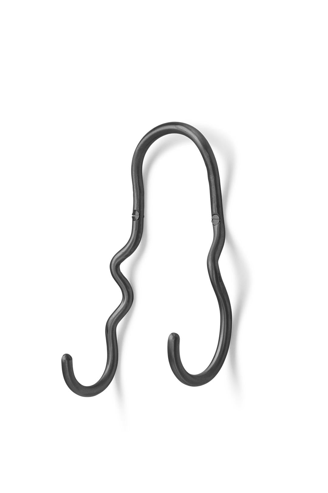 Colgador Doble Curvature Latón Negro