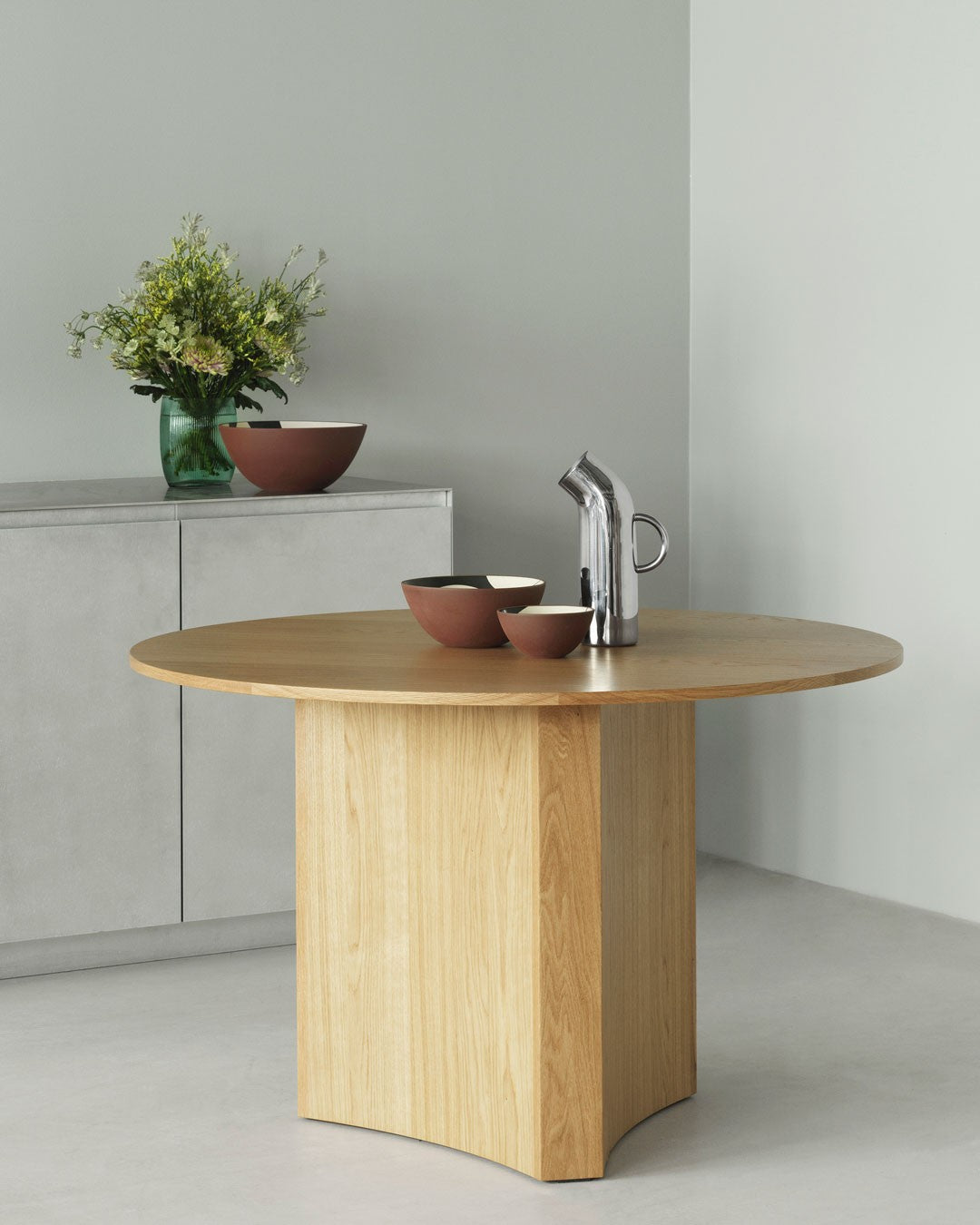Table en chêne massif Ø120