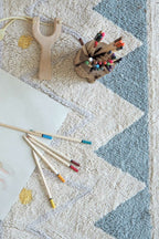 Alfombra Lavable | Vintage Blue Azteca M