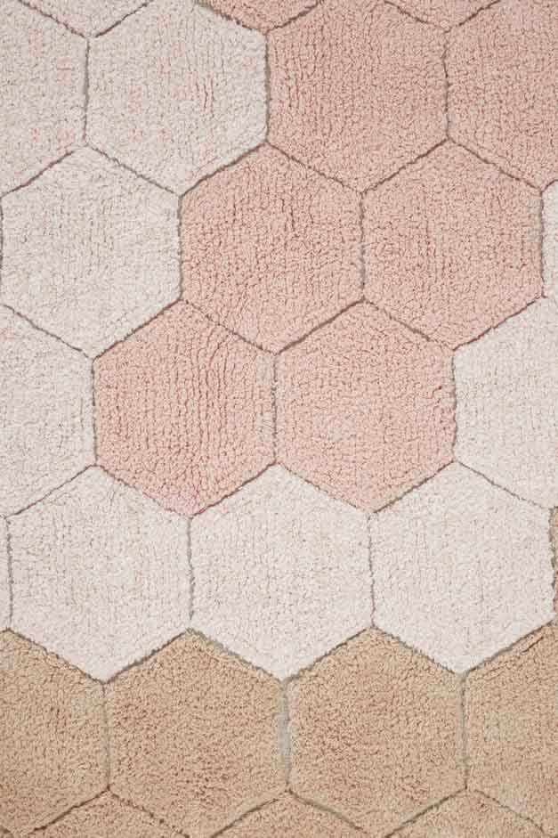 Alfombra Lavable | Honeycomb Rose