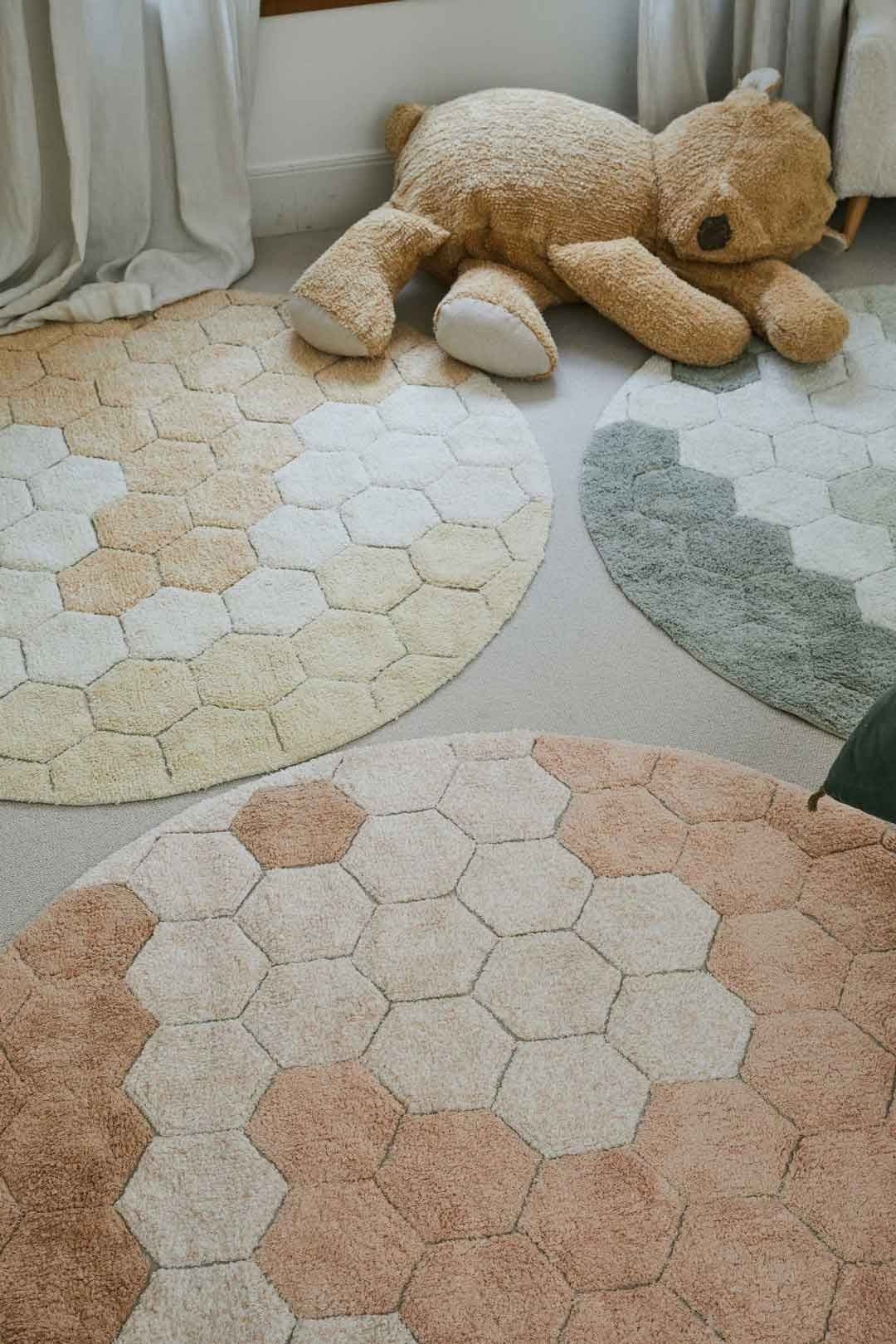 Alfombra Lavable | Honeycomb Rose
