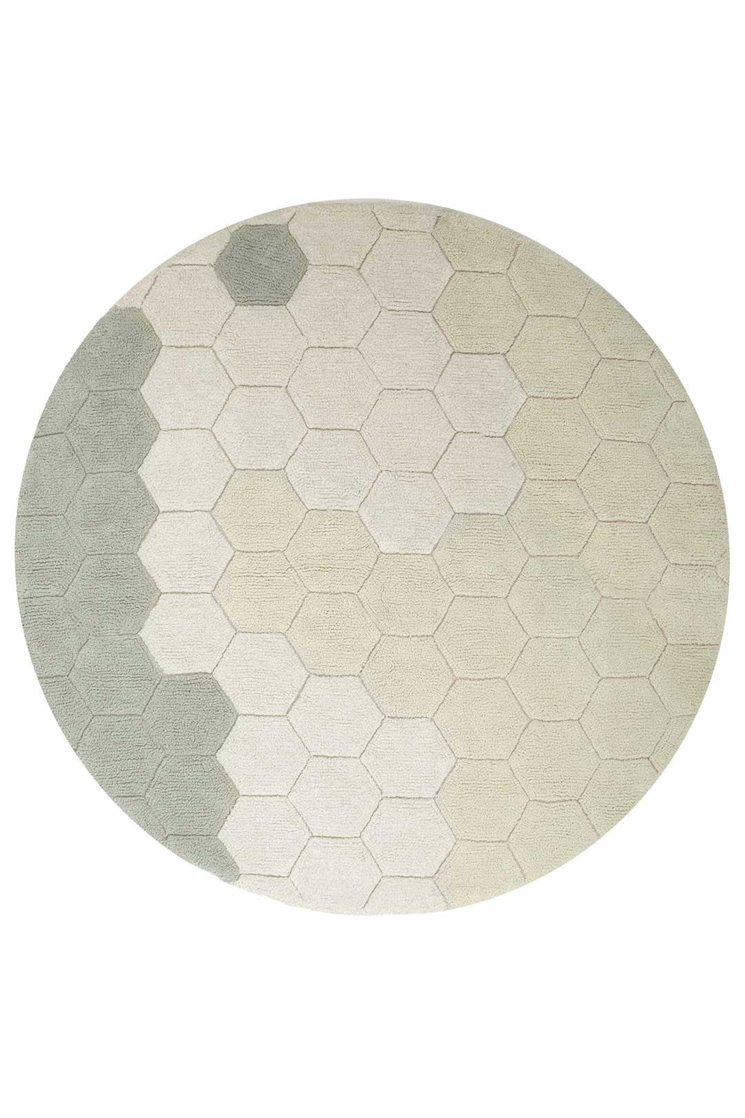 Alfombra Lavable | Honeycomb Blue Sage