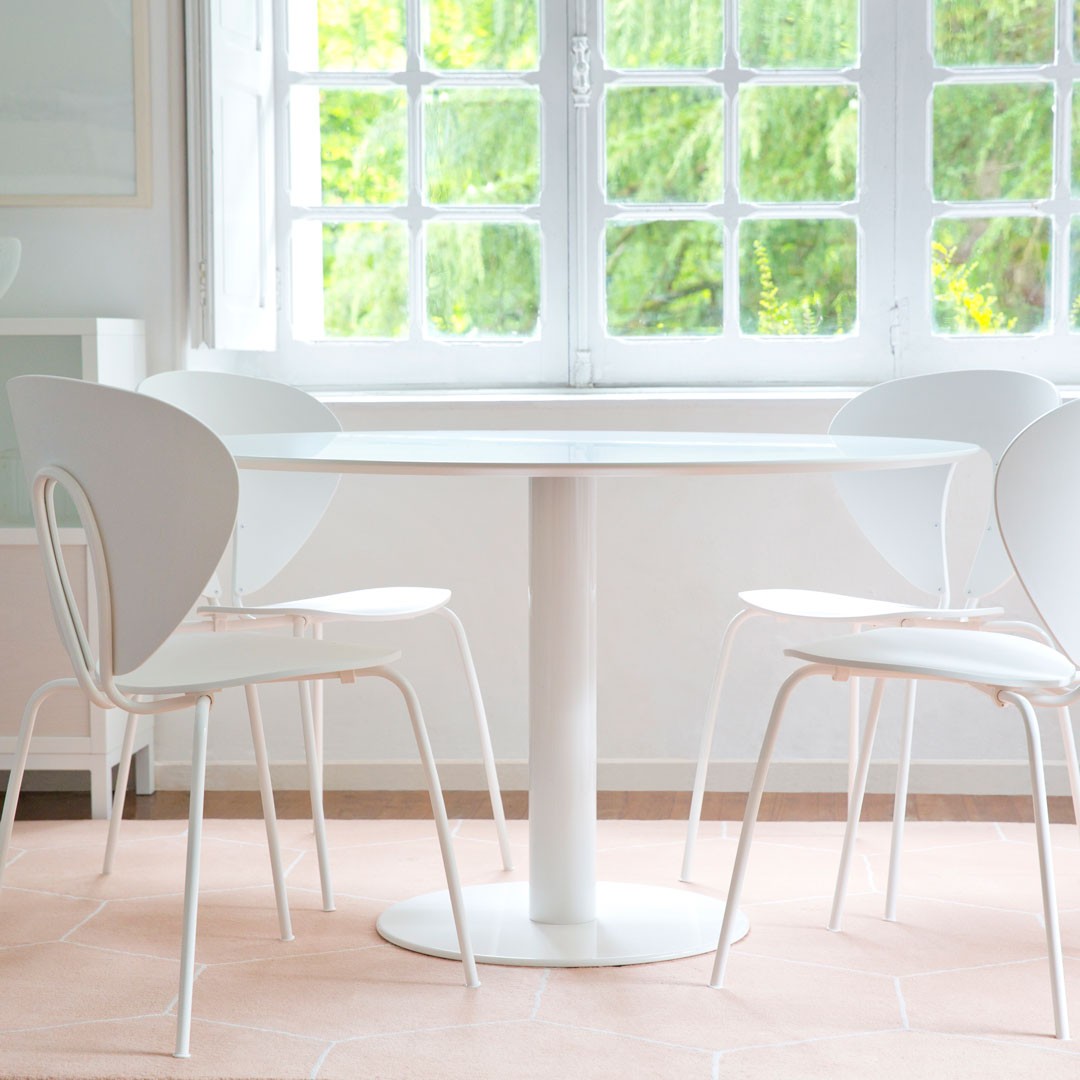 Mesa blanca Zero Ø120
