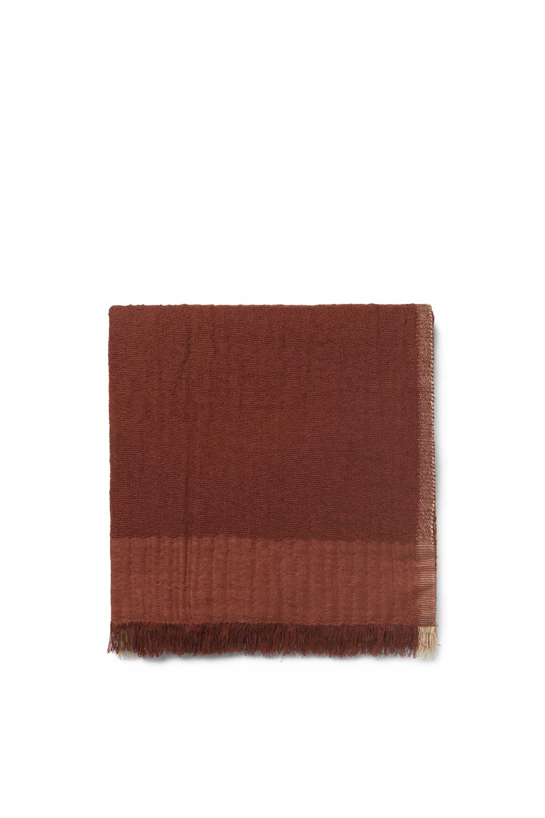 Manta Weaver Marrón/Rojo 120x170