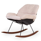 Sillón mecedora negro/blanco roto