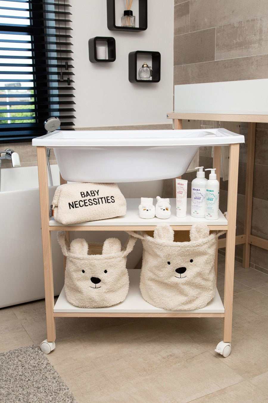 Mesa Cambiador Bañera + ruedas